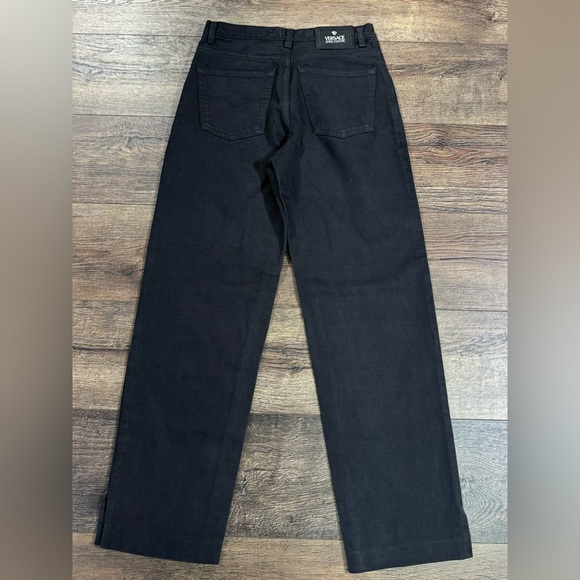 NWOT Vintage Versace Black Straight Leg Jeans - Picture 2 of 10
